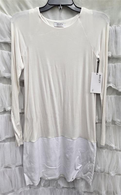 NWT Anthropologie Bailey 44 Long Sleeve Dress w/ Faux leather trim 133844