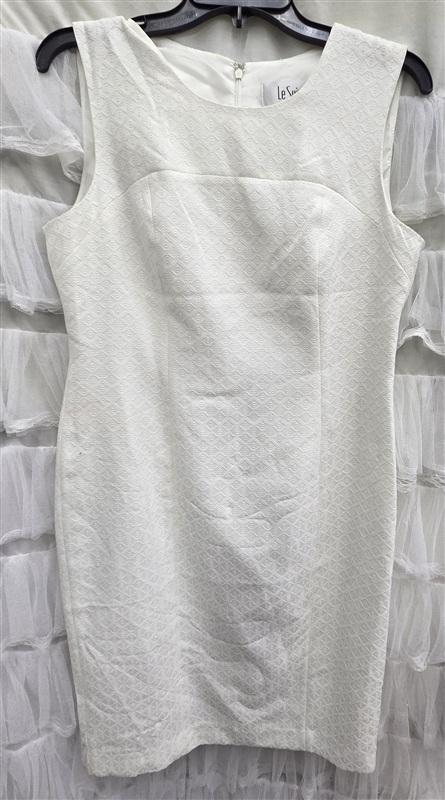 NWOT Le Suit 8 Sleeveless Midi Tank Dress White 133849