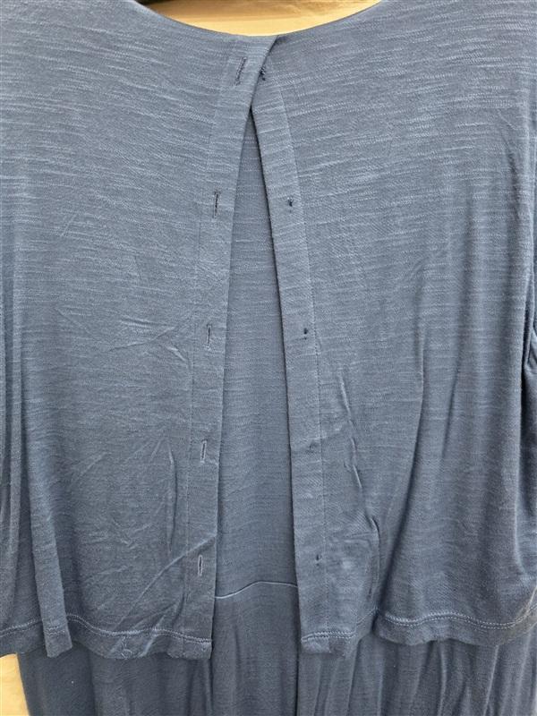 NWOTD J Jill Small Layered Button Back Blue Knee Length Dress 133850