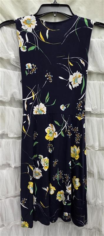 NWOT Hailey: 23 S Seanna Faux Wrap Knit Dress Blue Yellow Floral 133855