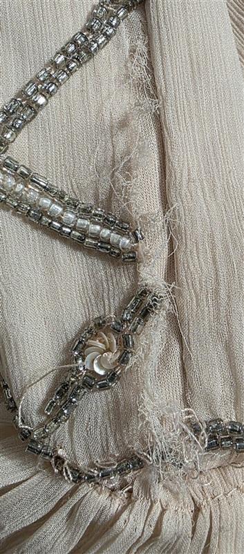 NWOTD Adrianna Papell 4 Anthropologie Blush Pink Beaded Evening Gown 133859