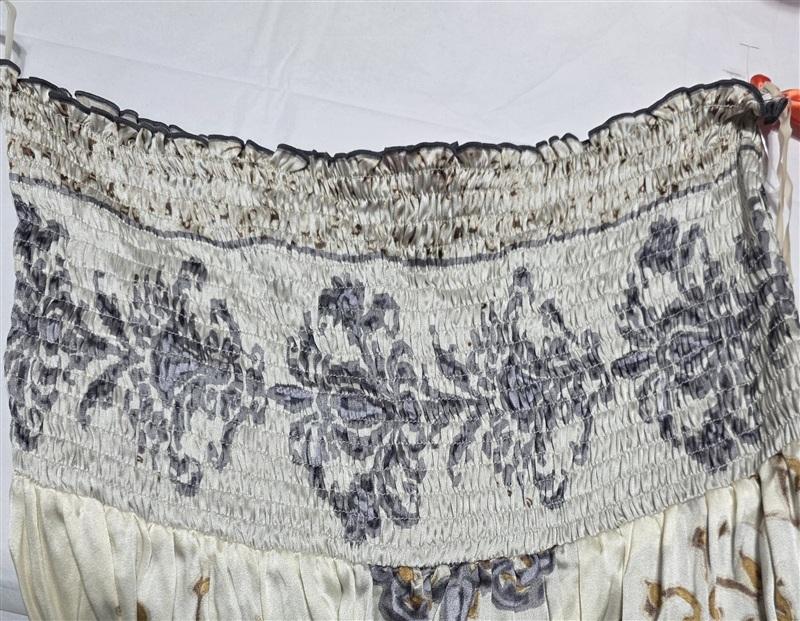 NWT Hale Bob Cabana S Silk Tube Top Maxi Dress Taupe Floral 133860