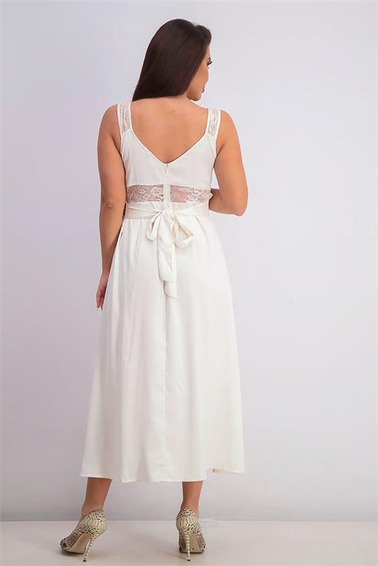 NWT Danielle Bernstein 8 Lace Inset Ivory Lingerie Long Dress 133862