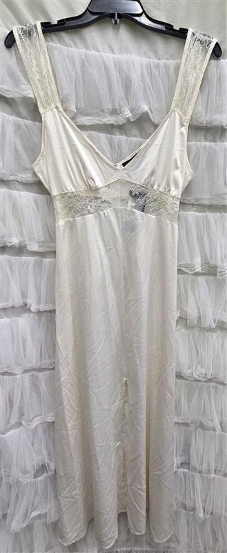 NWT Danielle Bernstein 8 Lace Inset Ivory Lingerie Long Dress 133862