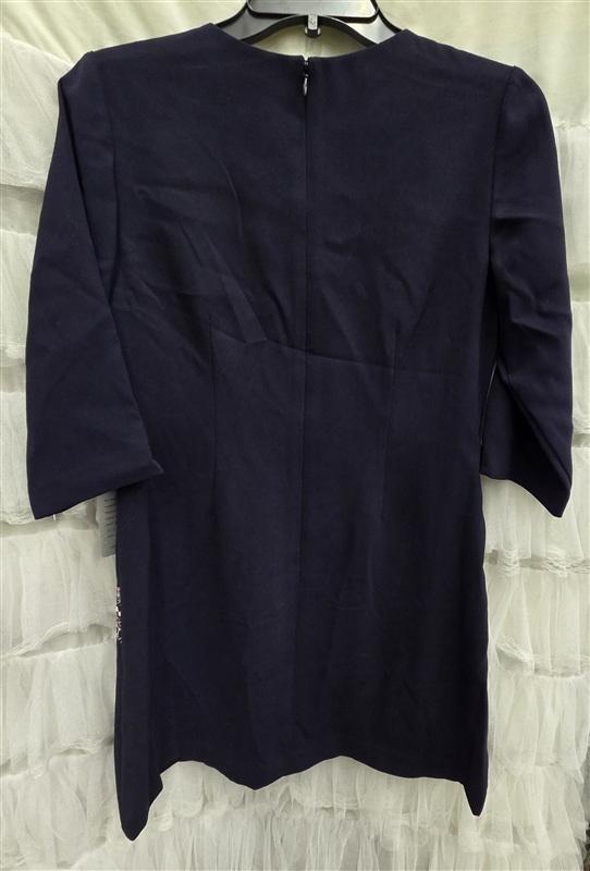 NWT Eliza J Boston Proper 8P Embroidered Sheath Dress Blue Pink 133863