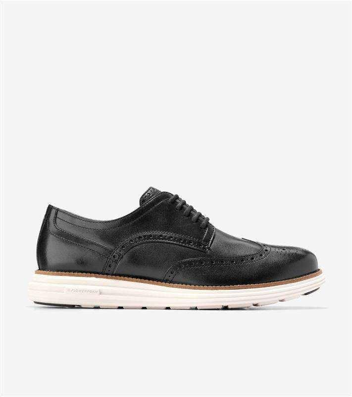 PO Cole Haan 12M ZERØGRAND Remastered Wingtip Oxfords Black 133868
