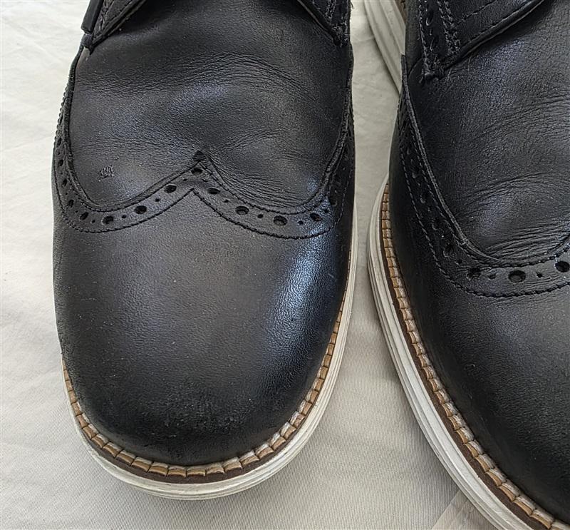 PO Cole Haan 12M ZERØGRAND Remastered Wingtip Oxfords Black 133868