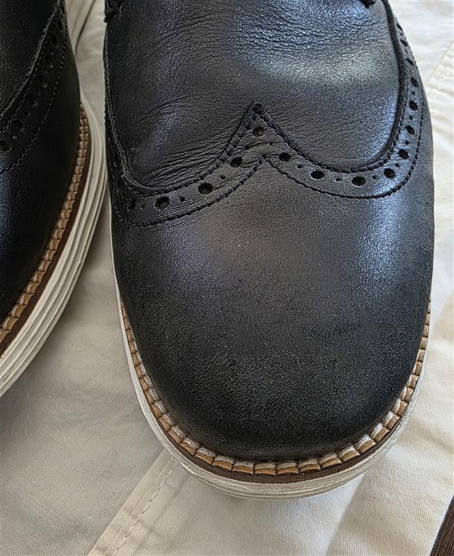 PO Cole Haan 12M ZERØGRAND Remastered Wingtip Oxfords Black 133868