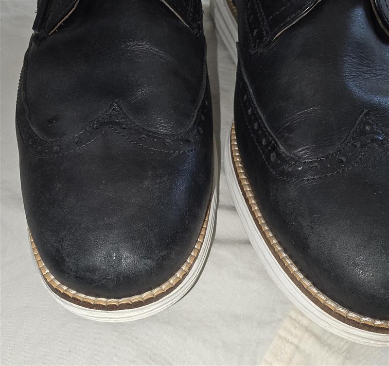 PO Cole Haan 12M ZERØGRAND Remastered Wingtip Oxfords Black 133868