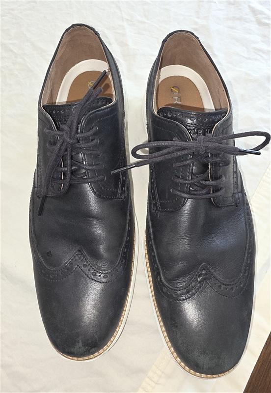 PO Cole Haan 12M ZERØGRAND Remastered Wingtip Oxfords Black 133868