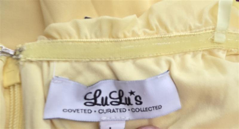 NWT Lulus M Moonlight Serenade Long Chiffon Overlay Yellow Evening Gown 133870