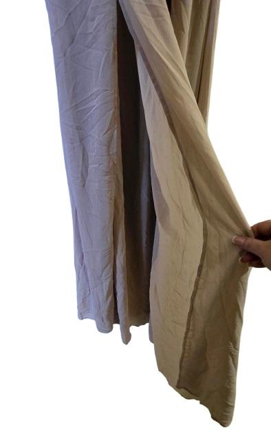 NWT Lulus S Moonlight Serenade Long Chiffon Overlay Taupe Evening Gown 133872