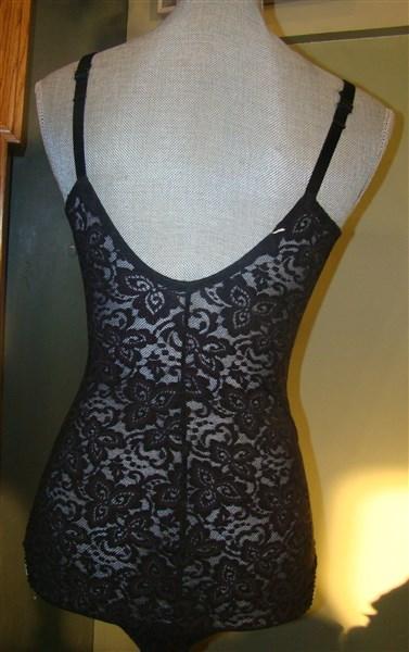 NWOT Bali Shapewear 36DD Firm Control Lace Smooth Body Shaper 8L10 Black 133876