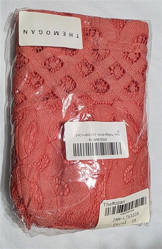 NWT Zenana 3X The Mogan Crochet Sexy Floral Lace Bralette Coral 133891