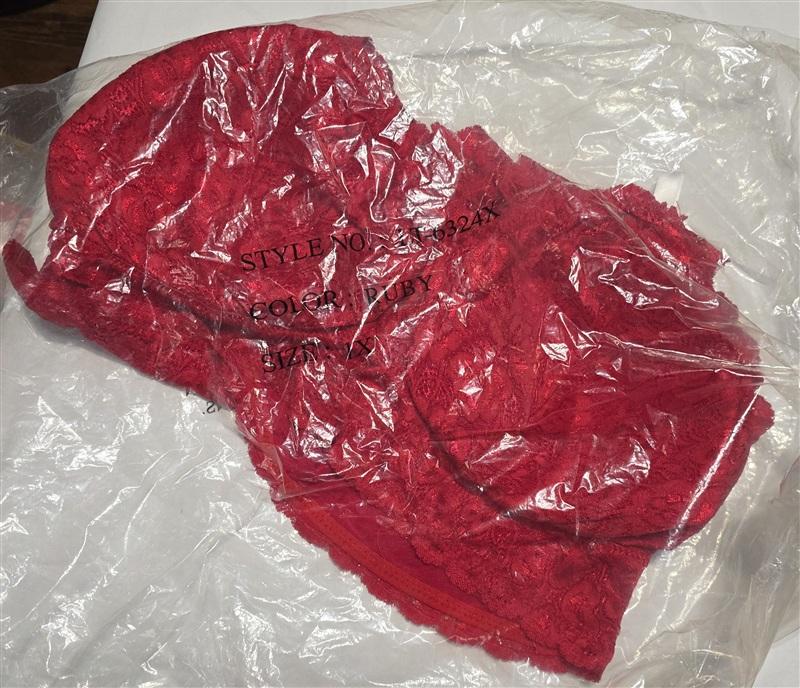 NWT Zenana Outfitters 1x Red Stretch Lace Bralette 133895