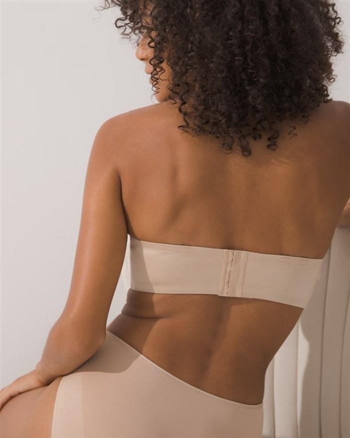 NWOT Soma 32B Vanishing Back Multi-Way Strapless Underwire Bra Beige 133908