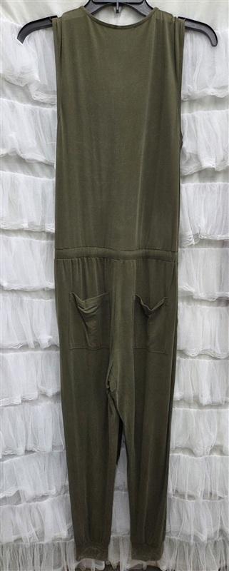 NWT Heartloom S Surplice Drawstring Knit Jumper Jumpsuit Olive Green 133909