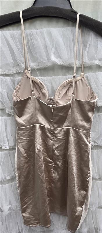 NWOT Selfie Leslie XS Aphrodite Molded Bust Party Dress Champagne 133910