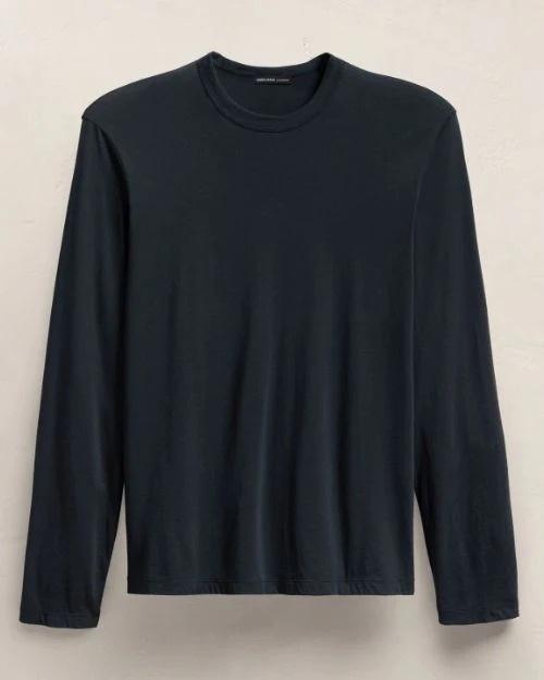 NWOTD Standard James Perse 5 Long Sleeve Round Neck T Shirt Dk Gray 133913