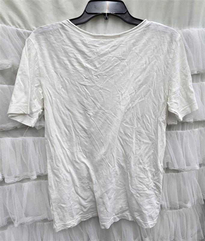 NWOT Michael Stars OS Roll Scoop Neck White T Shirt 133916