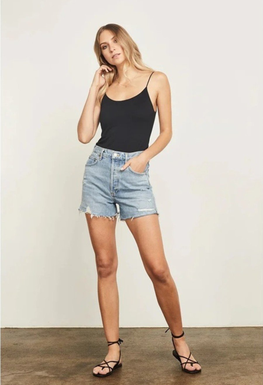 NWOT Anthropologie Gentle Fawn XL Angeline Spaghetti Strap Tank Top Black 133917