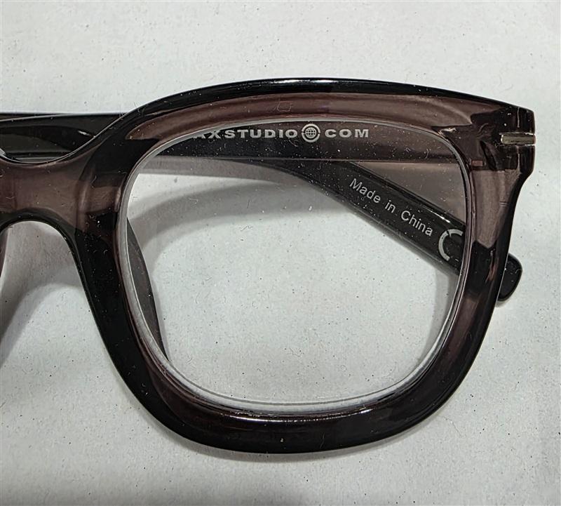 NWT Max Studio Sheer Brown 1.5 Square Thick Reading Nerd Glasses 133923