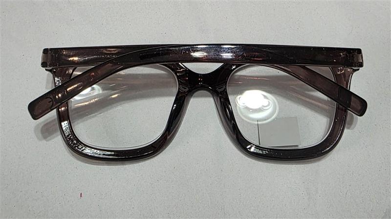 NWT Max Studio Sheer Brown 1.5 Square Thick Reading Nerd Glasses 133923