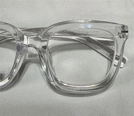NWT Max Studio Sheer Clear 1.5 Square Thick Reading Nerd Glasses 133926