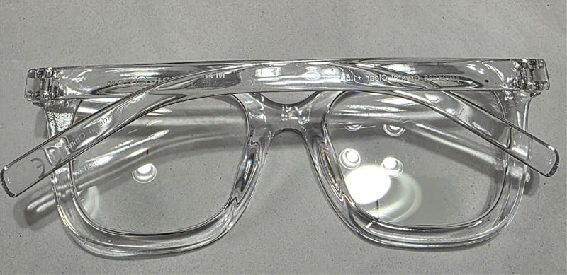 NWT Max Studio Sheer Clear 1.5 Square Thick Reading Nerd Glasses 133926