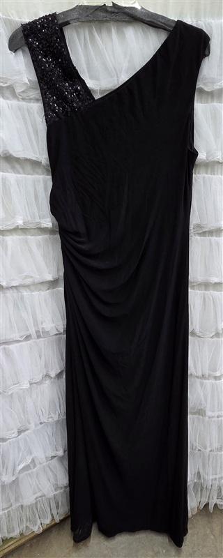 NWTD Adrianna Papell 14 Anthropologie Black Beaded Evening Gown 133930