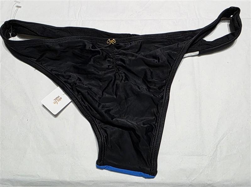 NWT Pilyq Cobalt Blue Colorblock M Cheeky Bikini Swim Bottoms #96351