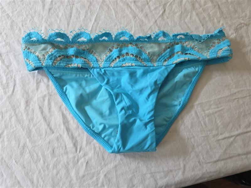 NWOT Pilyq S Marine Banded Lace Full Coverage Bikini Bottom 133943