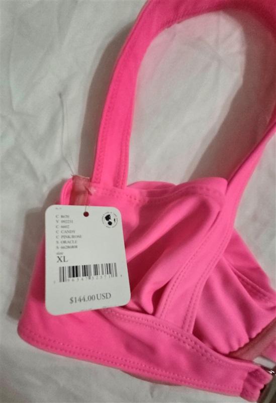 NWT Free People XS Belle Anna The Oracle Underwire Bikini Swim Top PINK 133950