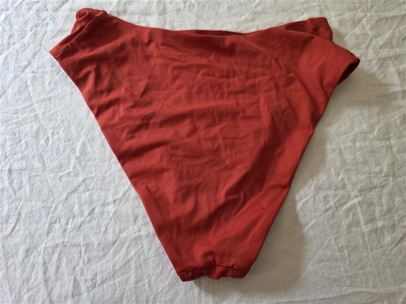 NWOT CUUP 4 or Large The Highwaist Swim Bottom Orange Hi Rise Bikini 133953