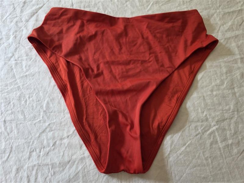 NWOT CUUP 4 or Large The Highwaist Swim Bottom Orange Hi Rise Bikini 133953