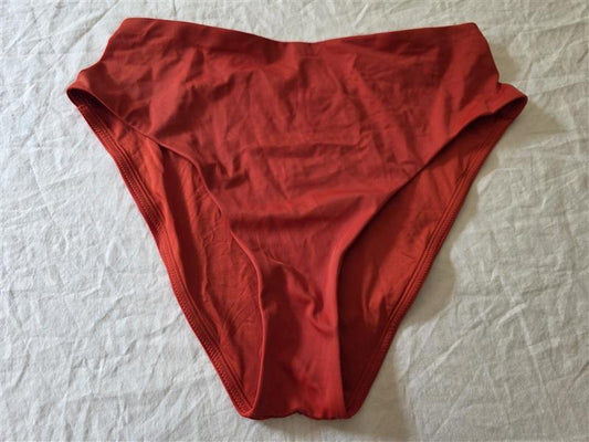 NWOT CUUP 4 or Large The Highwaist Swim Bottom Orange Hi Rise Bikini 133953