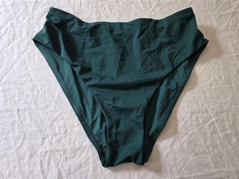 NWOT CUUP XL 5 The Highwaist Swim Bottom Green Hi Rise Bikini 133955