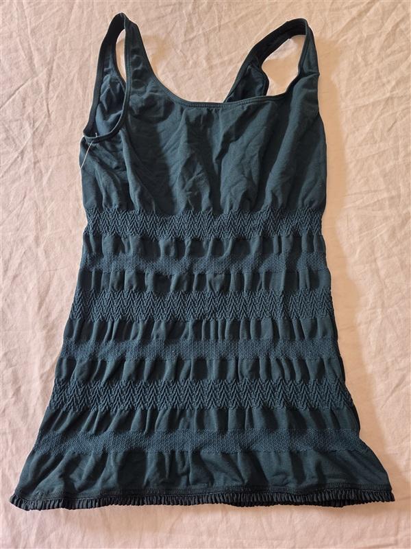NWOT Last Tango S/M Ruched Seamless Jade Green Sleeveless Top 133956