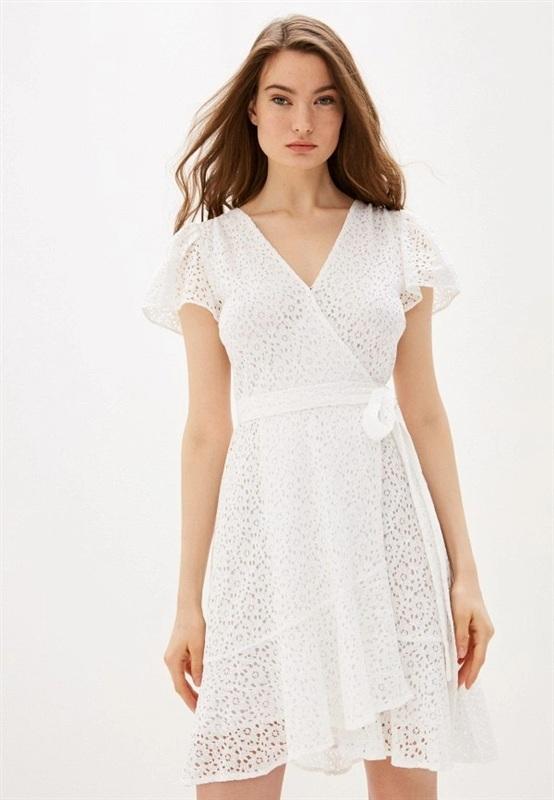 NWOTD Michael Kors M Eyelet Lace Wrap Mini Dress 133969