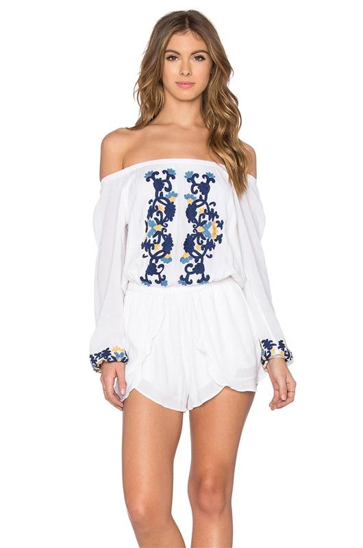 NWOT Lovers & Friends Small Carmella Off Shoulder Romper Playsuit 133971