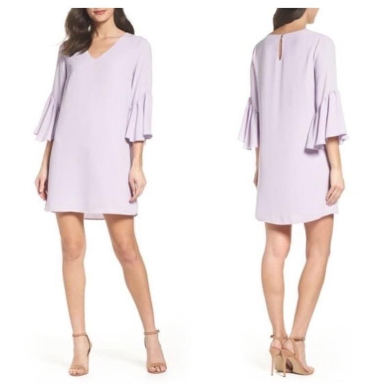 NWPTD Chelsea28 Medium V Neck Bell Sleeve Mini Dress 133978