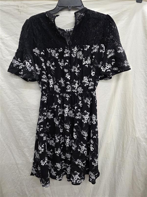 NWOTD Michael Kors 4 Bold Botanical Lace Yoke Dress Black 133981