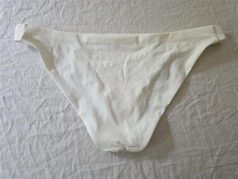 NWT CUUP Large 4 Cheeky Swim Bottom White Bikini 133983