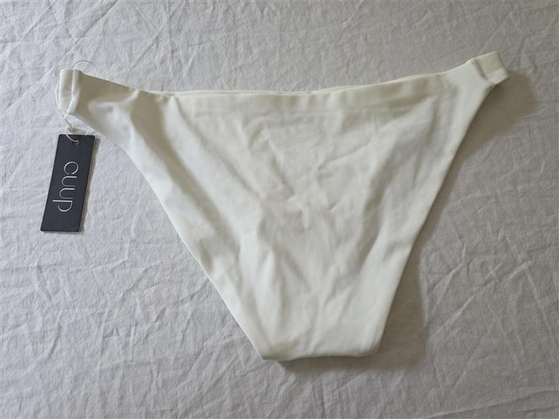 NWT CUUP Large 4 Cheeky Swim Bottom White Bikini 133983