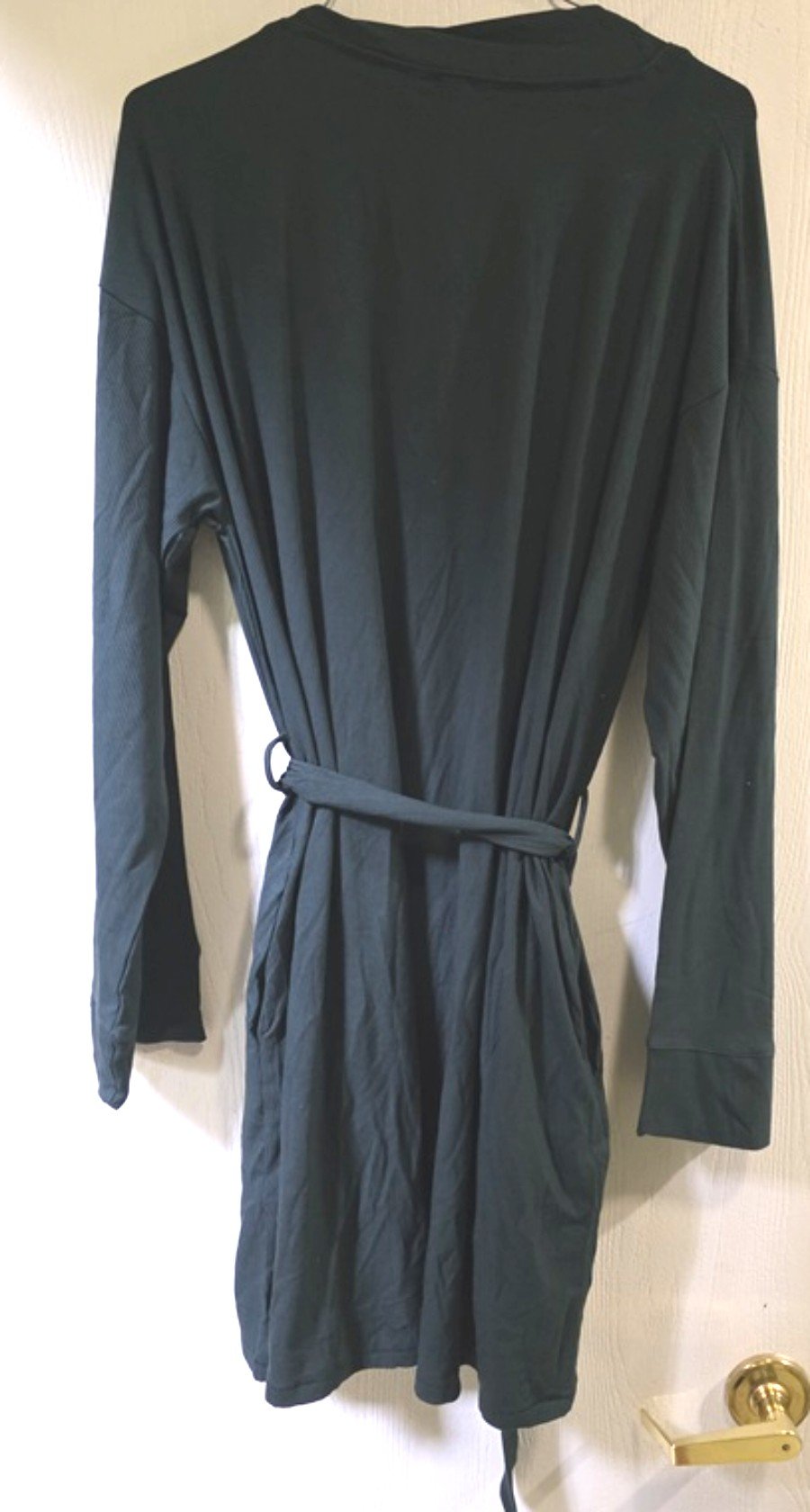 NWT Skims M Soft Lounge Short Robe Ribbed Cypress Green 133984