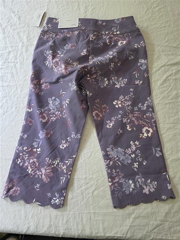 NWT Christopher Banks 6 Signature Slimming Crop Purple Pants 133985