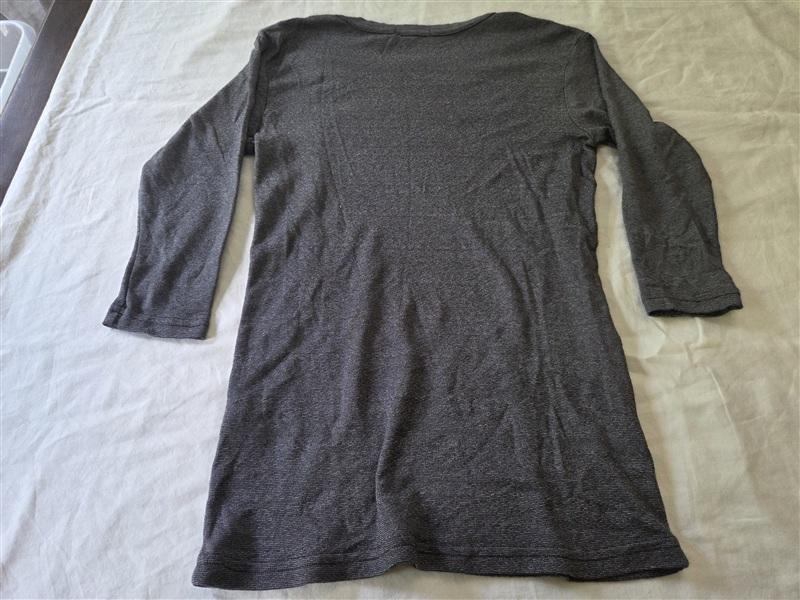 NWOTD Michael Stars OS Shine Scoop Neck Gray Sparkle Top 133988