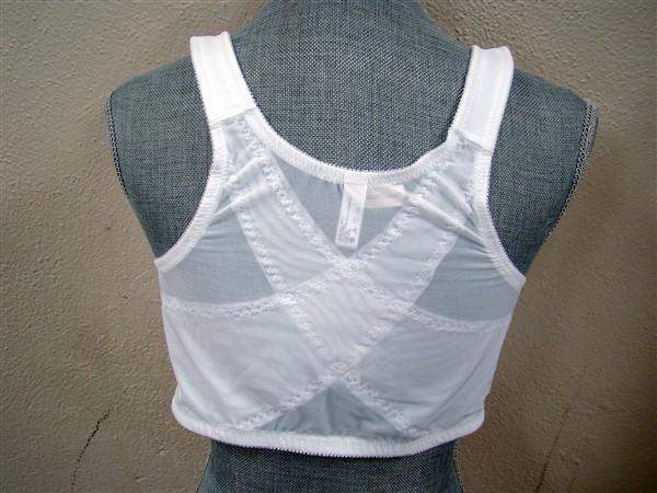 NWOT Comfort Choice 54B Embroidered Posture Bra White Floral Front Close 133992