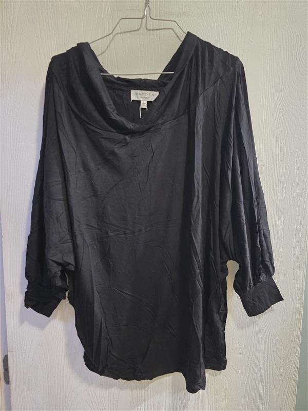 NWT Hayden Large Dolman Knit Bat Wing Black Top 133999