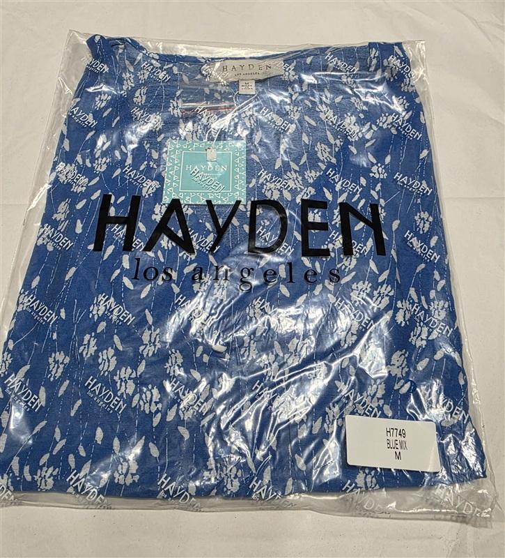 NWT Hayden M Blue White Floral Cropped Top 134000